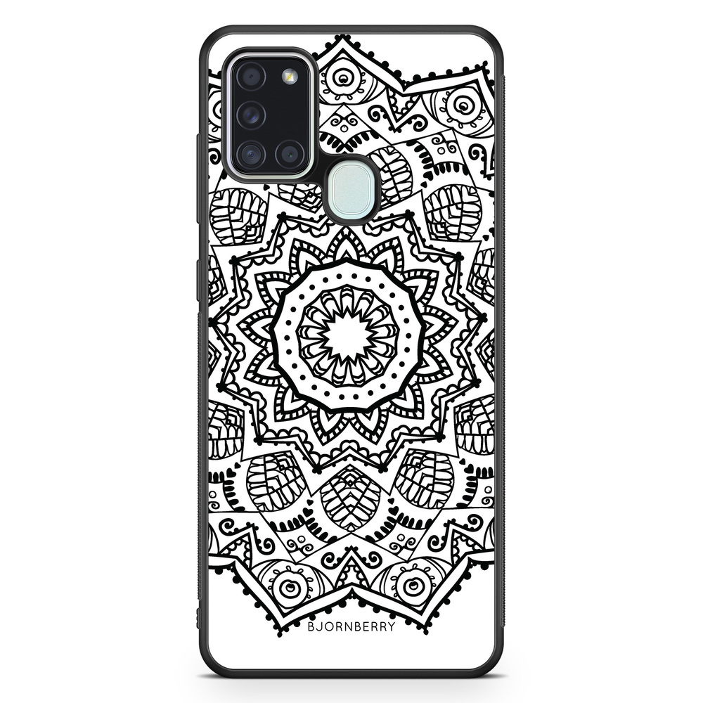 Samsung Galaxy A21s Case - Black Mandala