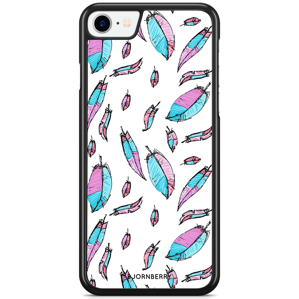 iPhone 8 / iPhone SE (2022/2020) Case - Pink/Blue Feathers