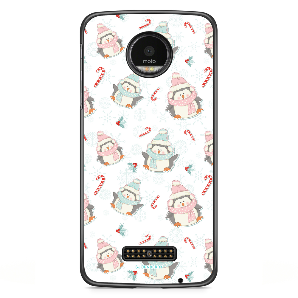 Moto Z2 Play Case - Christmas Penguins
