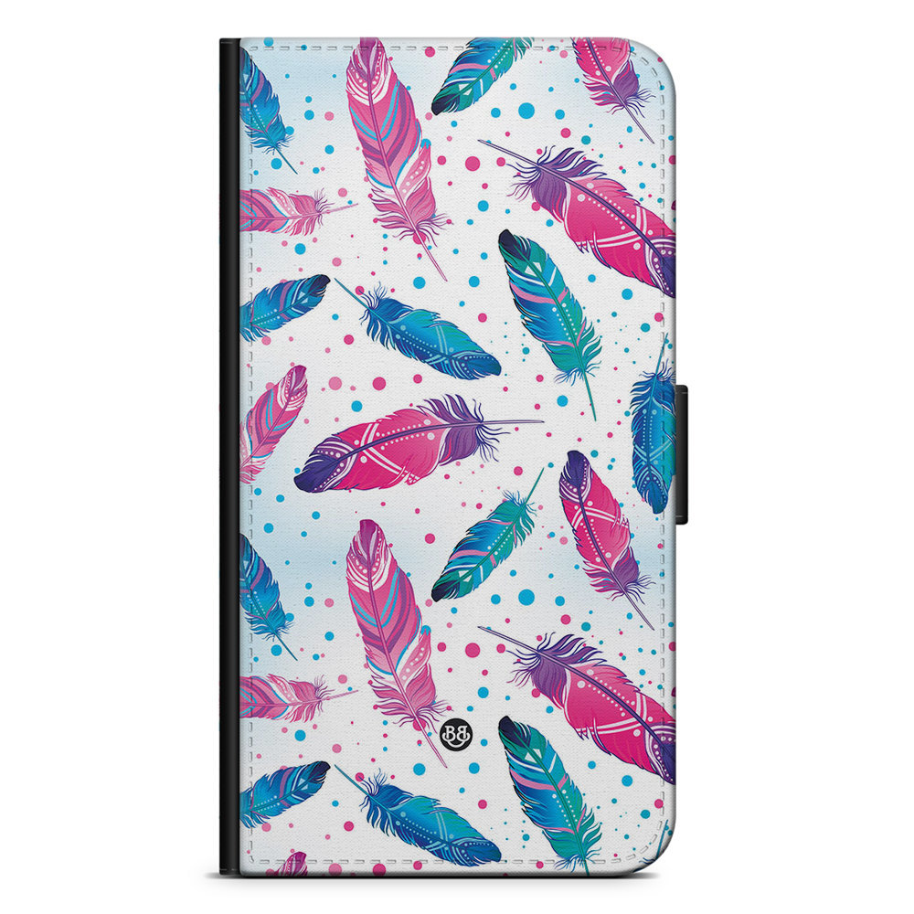 Motorola Moto E40 Wallet Case - Feathers