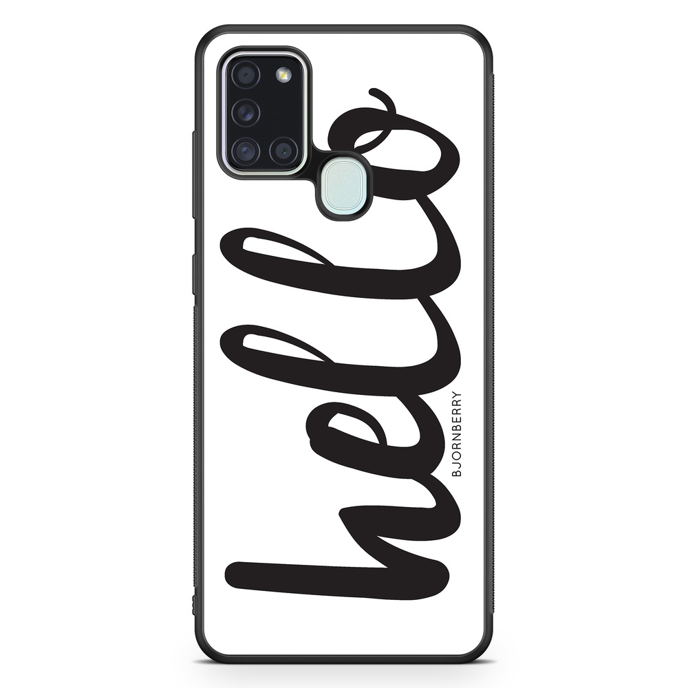Samsung Galaxy A21s Case - Hello Black