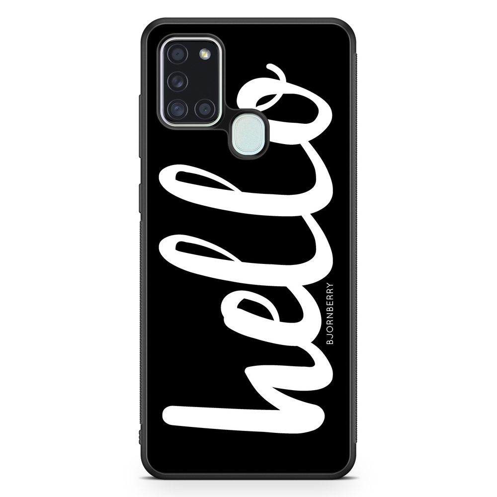 Samsung Galaxy A21s Case - Hello White
