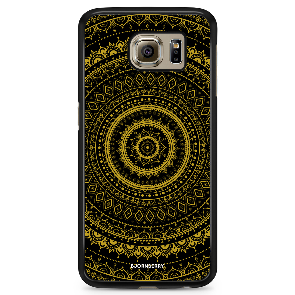 Samsung Galaxy S6 Case - Black Gold Mandala