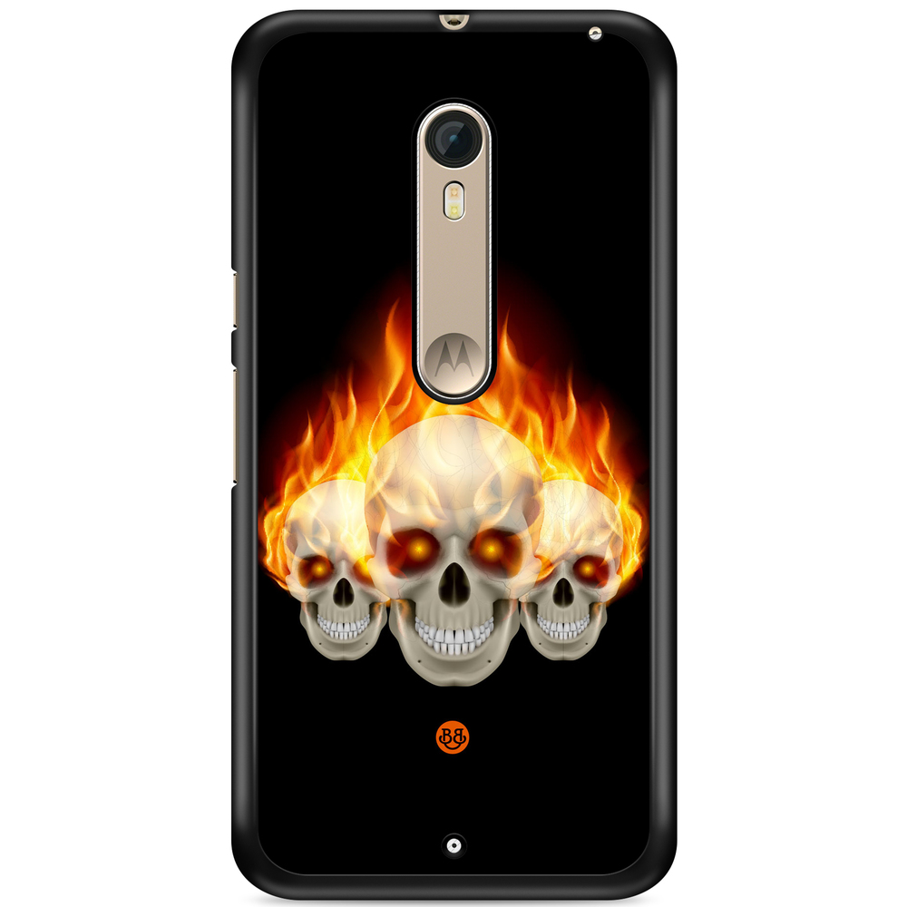 Moto X Style Case - Flames Skulls