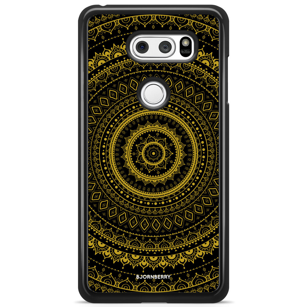 LG V30 Case - Black Gold Mandala
