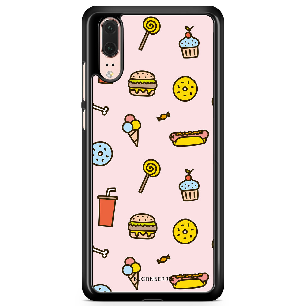 Huawei P20 Case - Junk Food Pattern