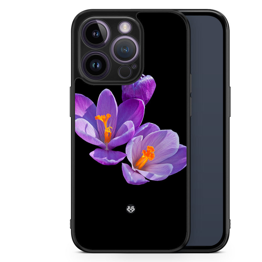 iPhone 14 Pro Case - Purple Flowers