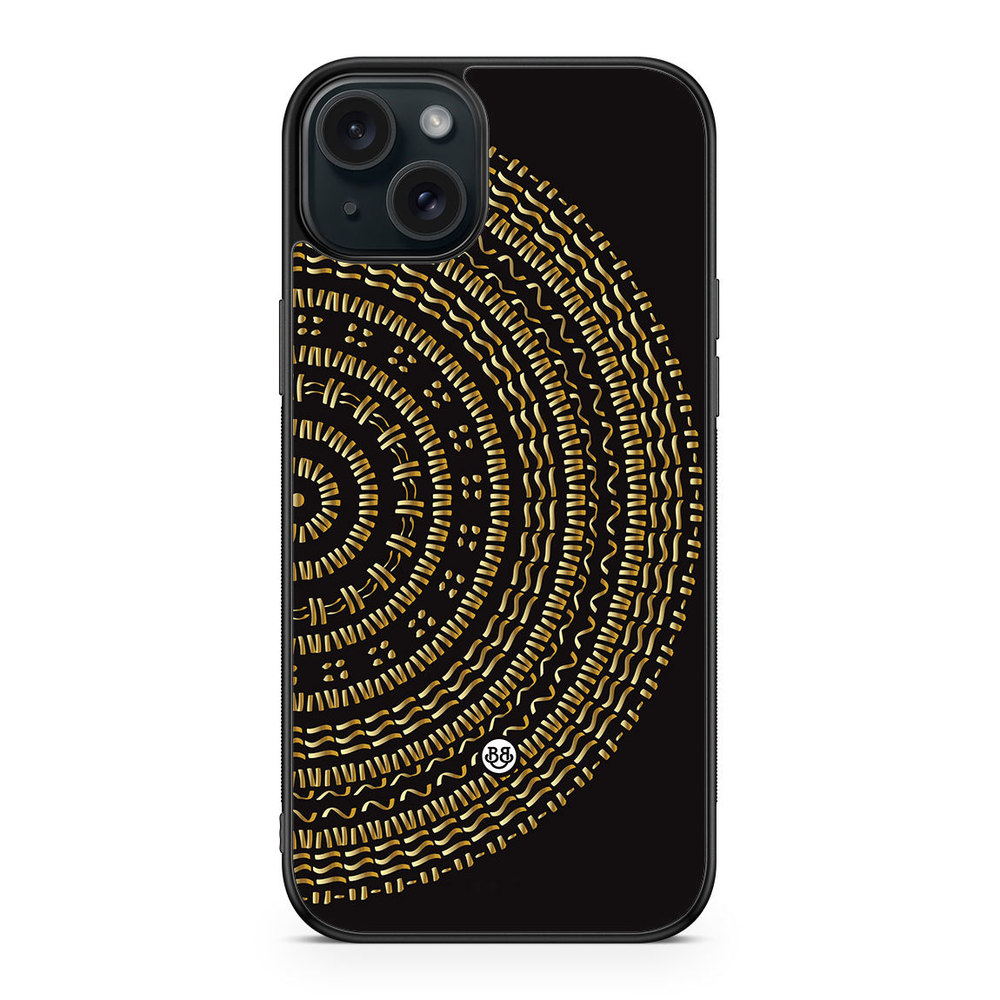 iPhone 15 Plus Case - Mandala Gold/Black
