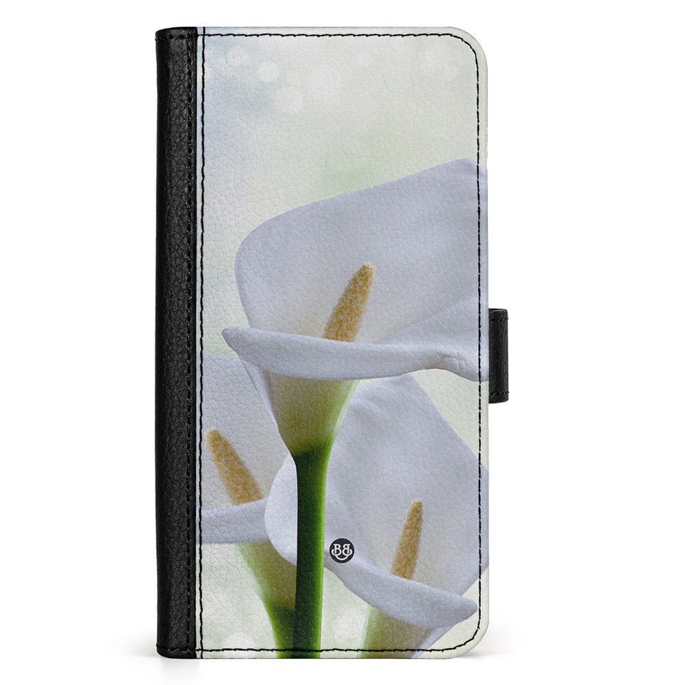 Doro 8050 Wallet Case - White Flower