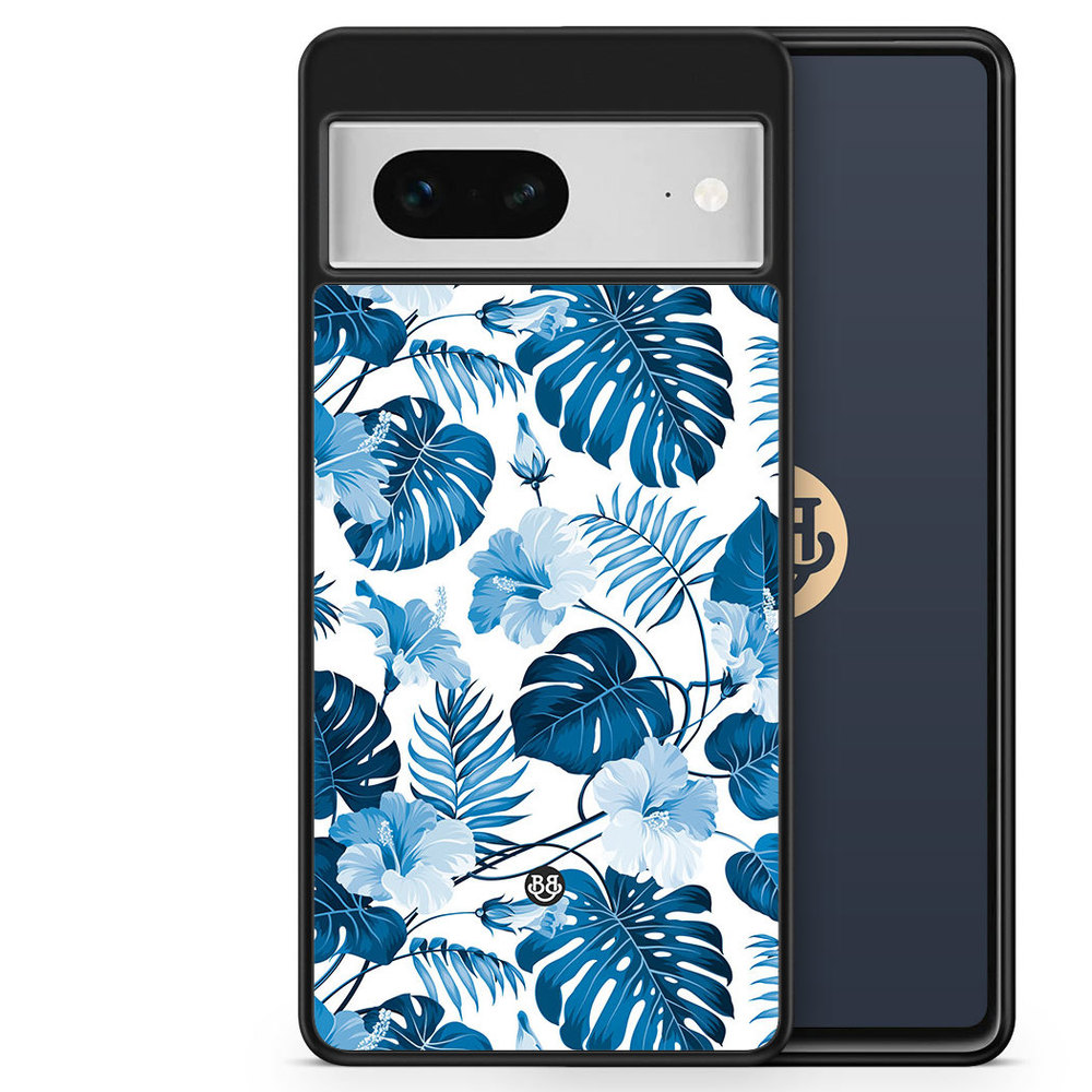 Google Pixel 7 Skal - Blå Blommor