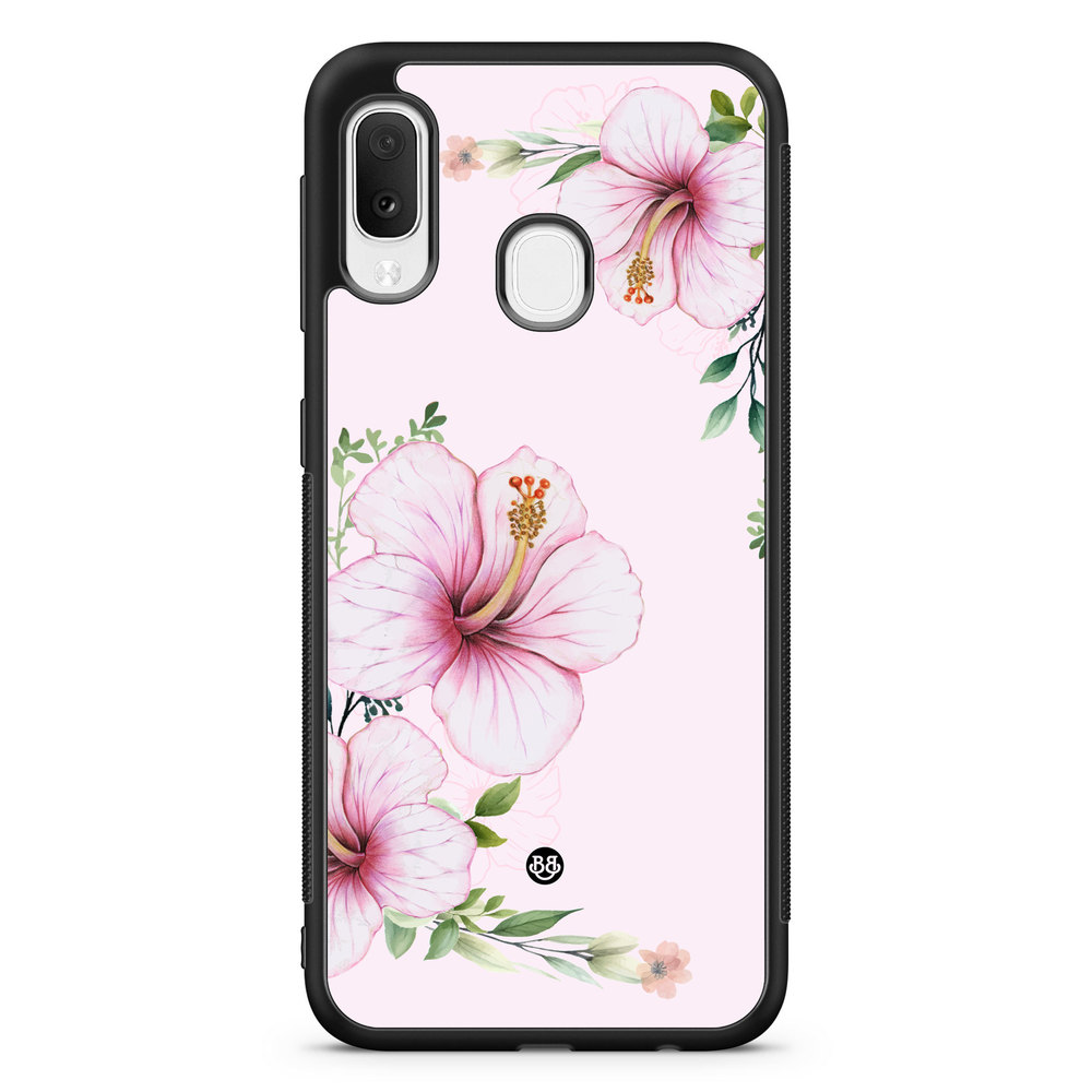 Samsung Galaxy A20e Case - WILD BLOOM - Soft Hibiscus