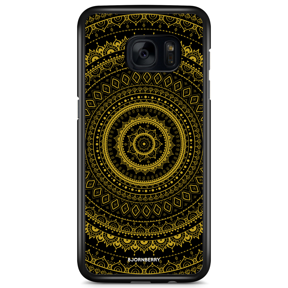Samsung Galaxy S7 Case - Black Gold Mandala