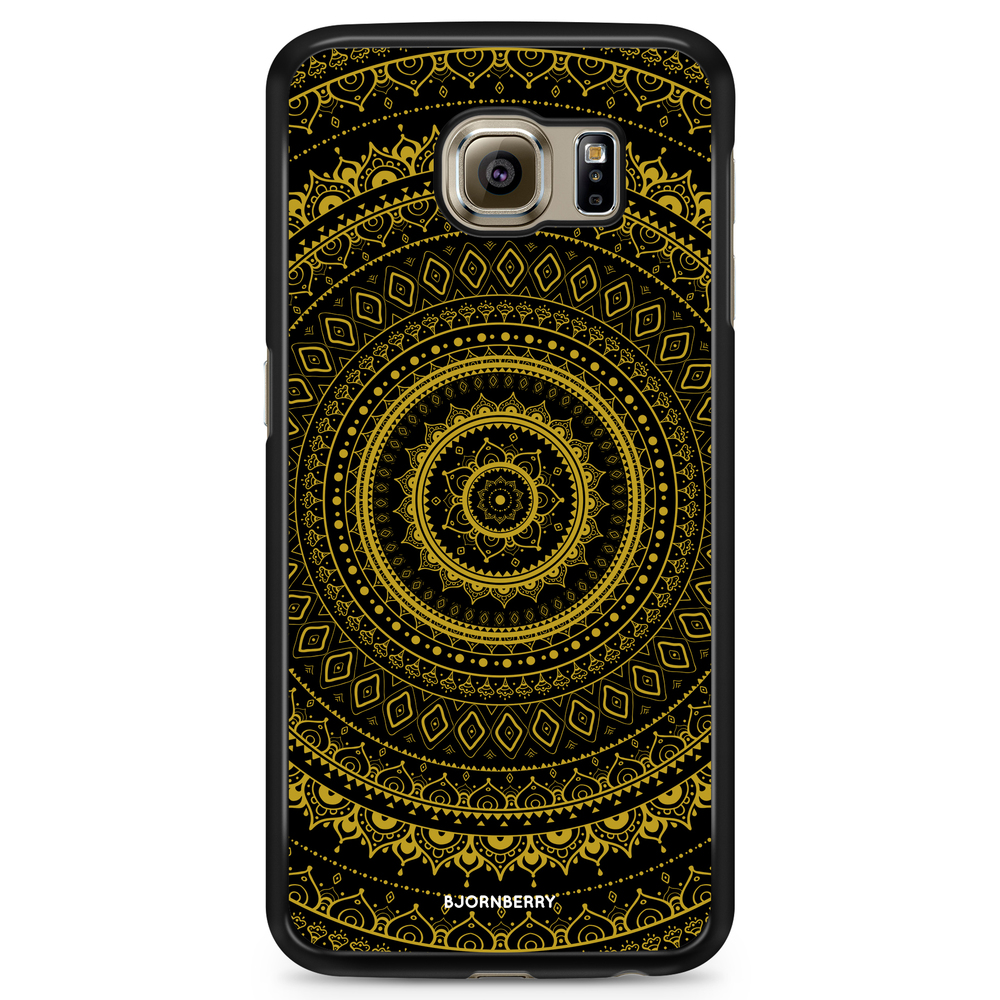 Samsung Galaxy S6 Edge+ Case - Black Gold Mandala