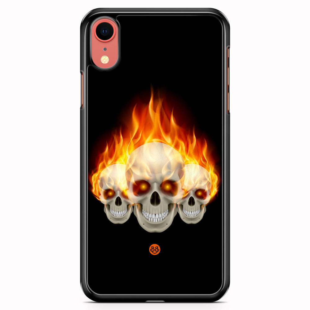 iPhone XR Case - Flames Skulls
