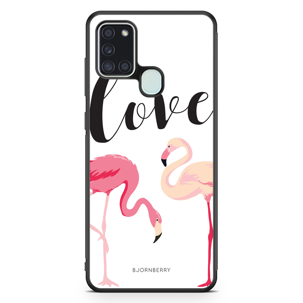 Samsung Galaxy A21s Case - Love Flamingo