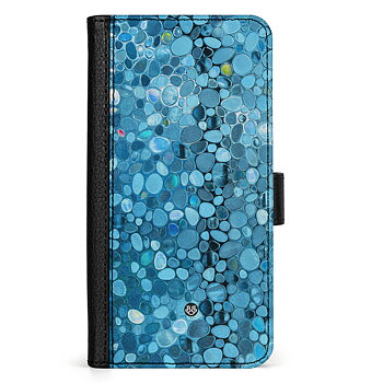 Samsung Galaxy A14 4G/5G Wallet Case - Stained Glass Blue