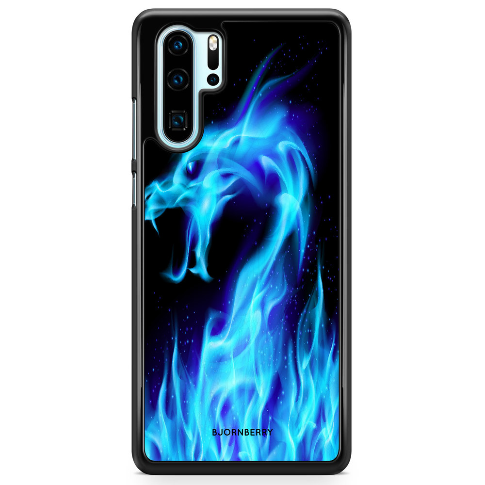 Huawei P30 Pro Case - Blue Flames Dragon
