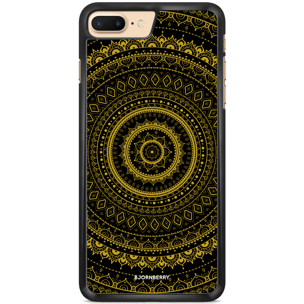 iPhone 7 Plus Case - Black Gold Mandala