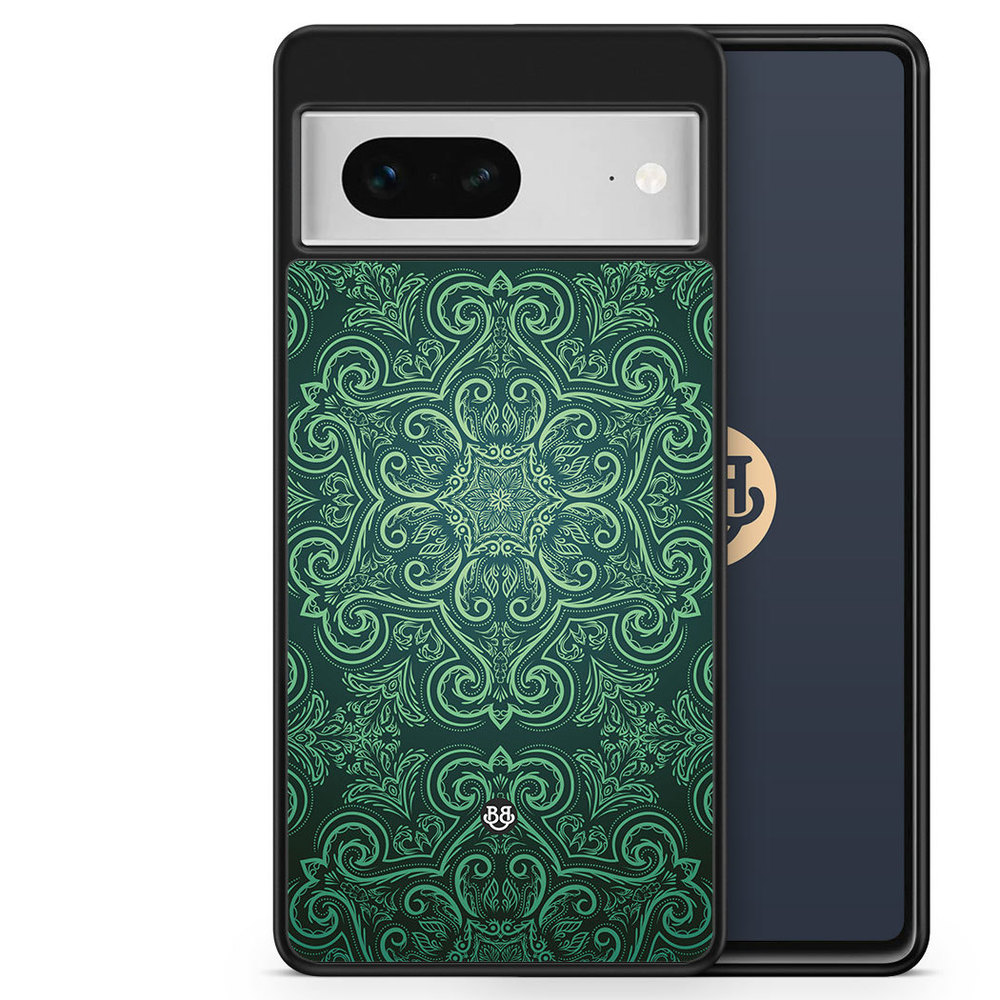 Google Pixel 7 Case - Green Retro Pattern
