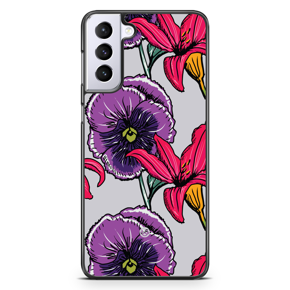 Samsung Galaxy S21 Plus Case - Purple/Cerise Floral