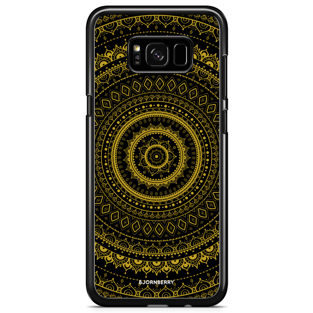 Samsung Galaxy S8 Plus Case - Black Gold Mandala