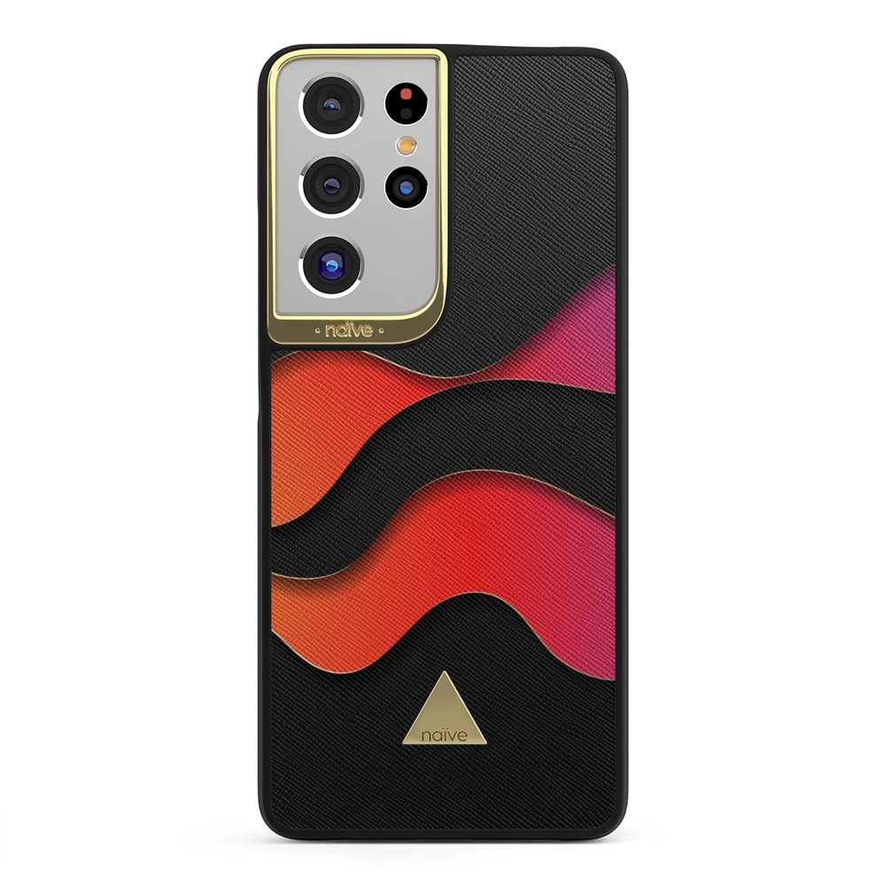 Naive Samsung Galaxy S21 Ultra Case - Neon Waves