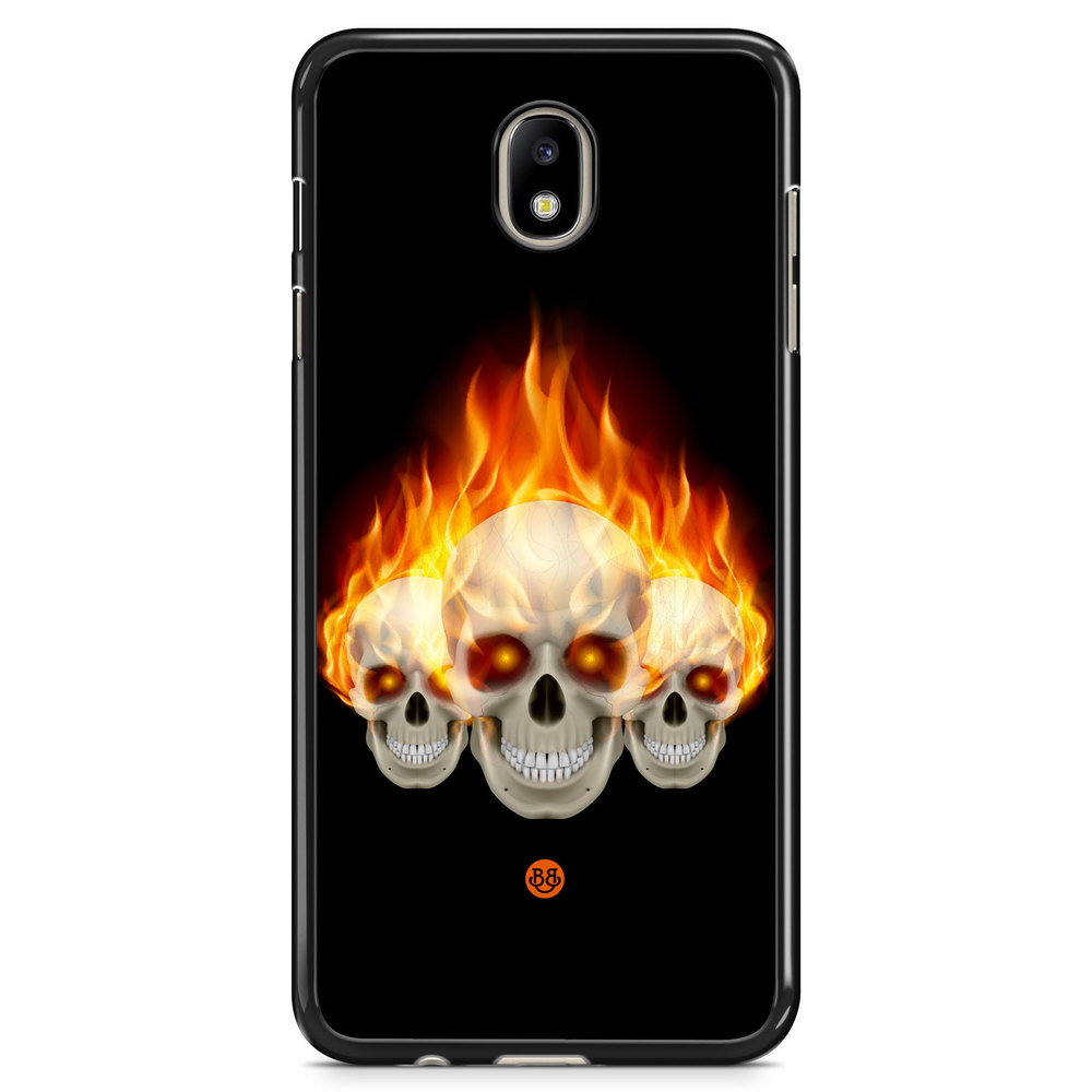Samsung Galaxy J7 (2017) Case - Flames Skulls
