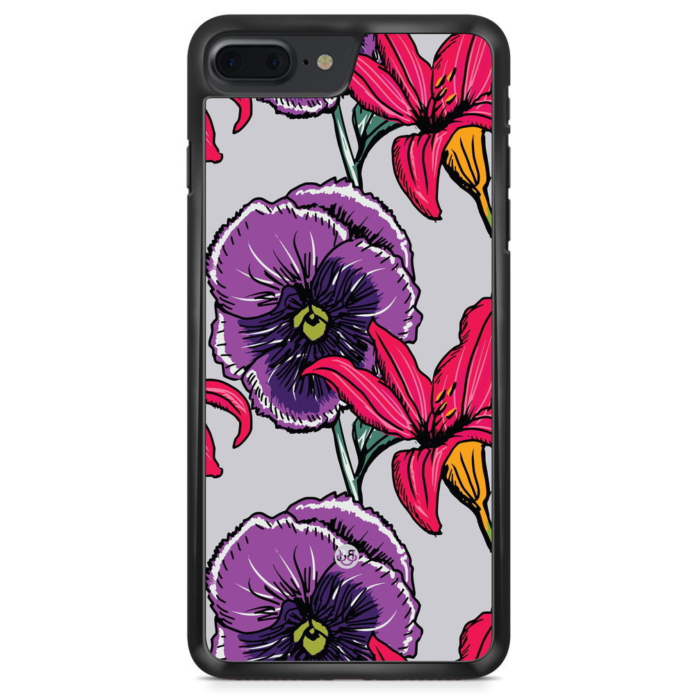 iPhone 8 Plus Case - Purple/Cerise Floral