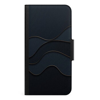 Naive iPhone 13 Pro Max Wallet Case- Golden Waves