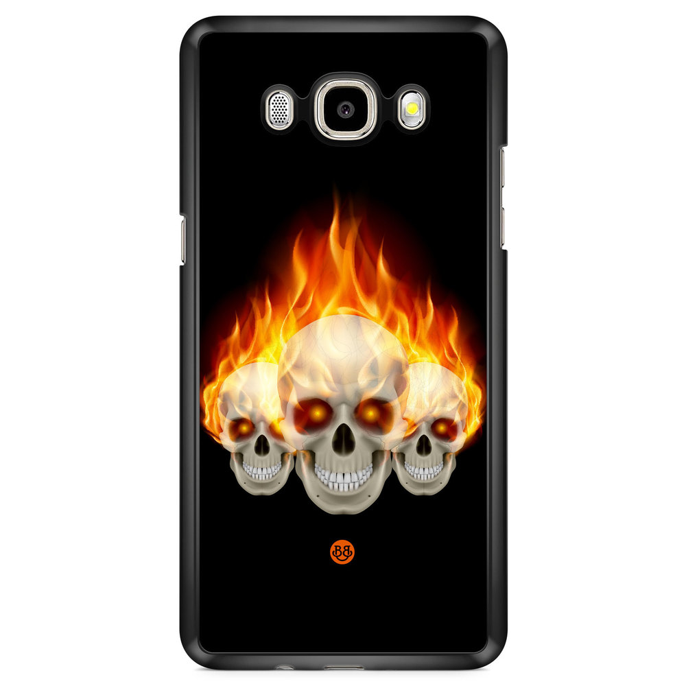 Samsung Galaxy J7 (2016) Case - Flames Skulls