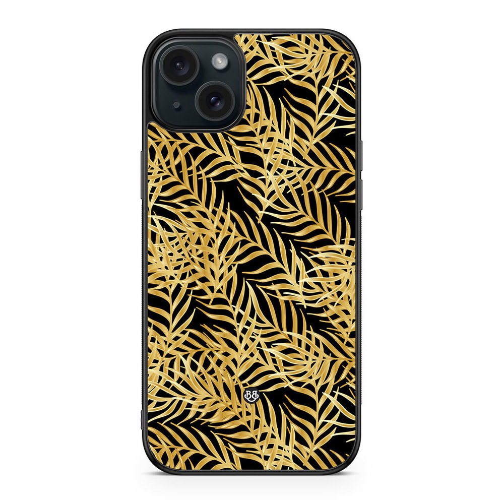 iPhone 15 Plus Case - Gold Palm