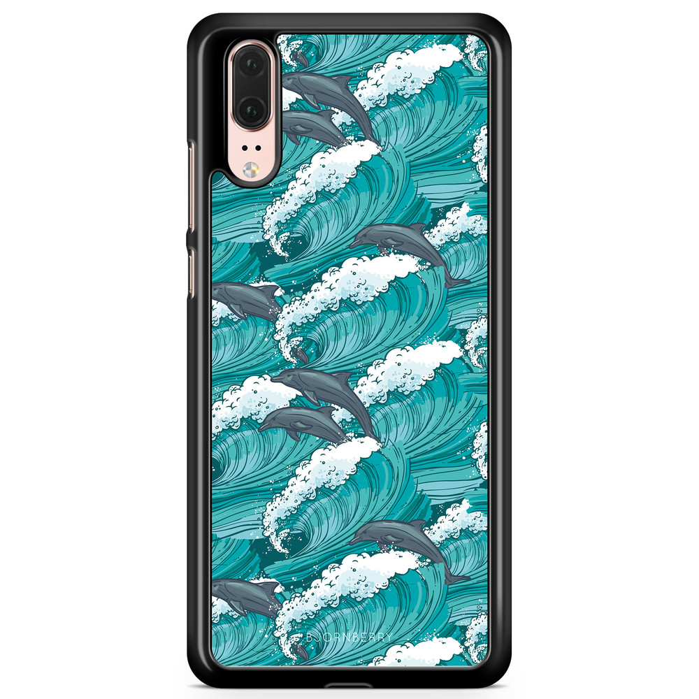 Huawei P20 Case - Waves And Dolphins