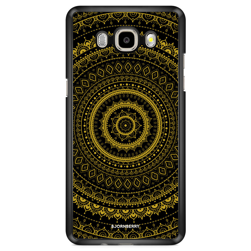 Samsung Galaxy J7 (2016) Case - Black Gold Mandala