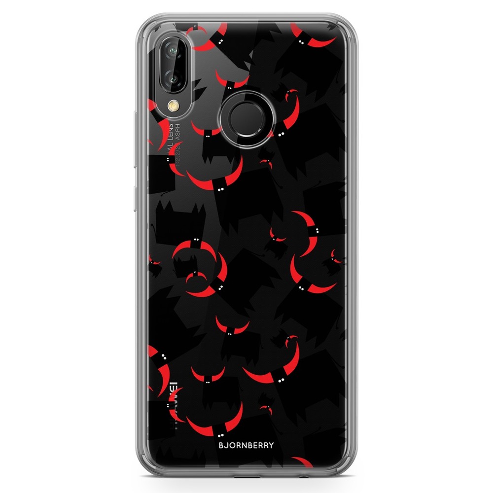 Huawei P20 Lite Fashion Case - Bull Red Horns