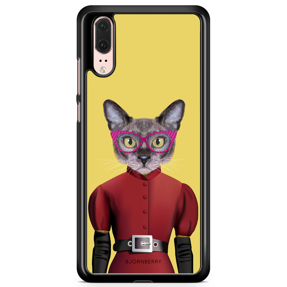 Huawei P20 Case - Hipster Cat