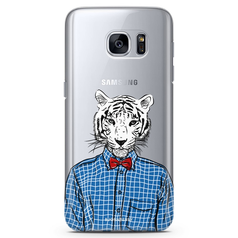 Samsung Galaxy S7 Edge TPU Case - Hipster Tiger