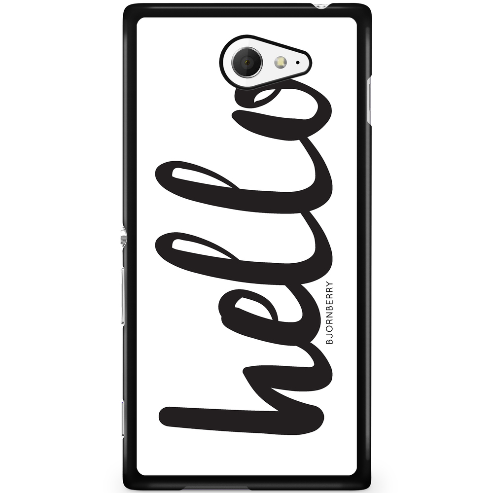Sony Xperia M2 Aqua Case - Hello Black