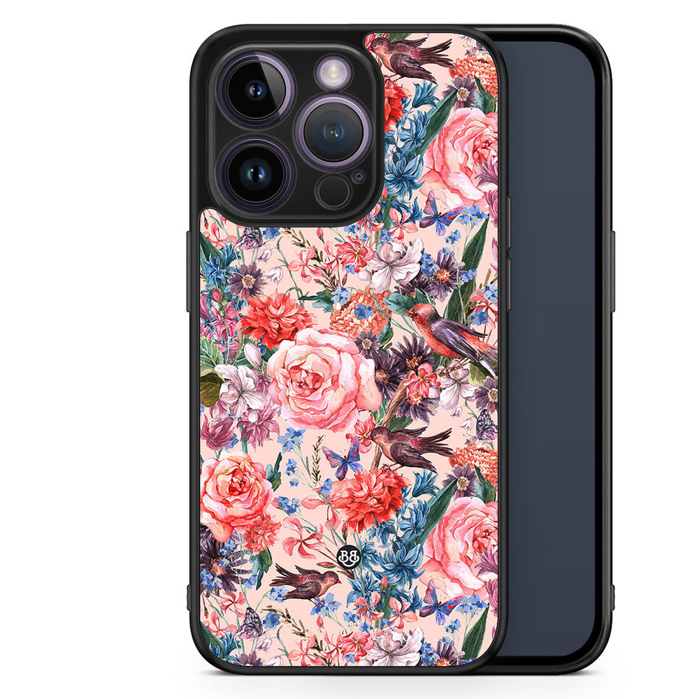 iPhone 14 Pro Case - Birds & Flowers