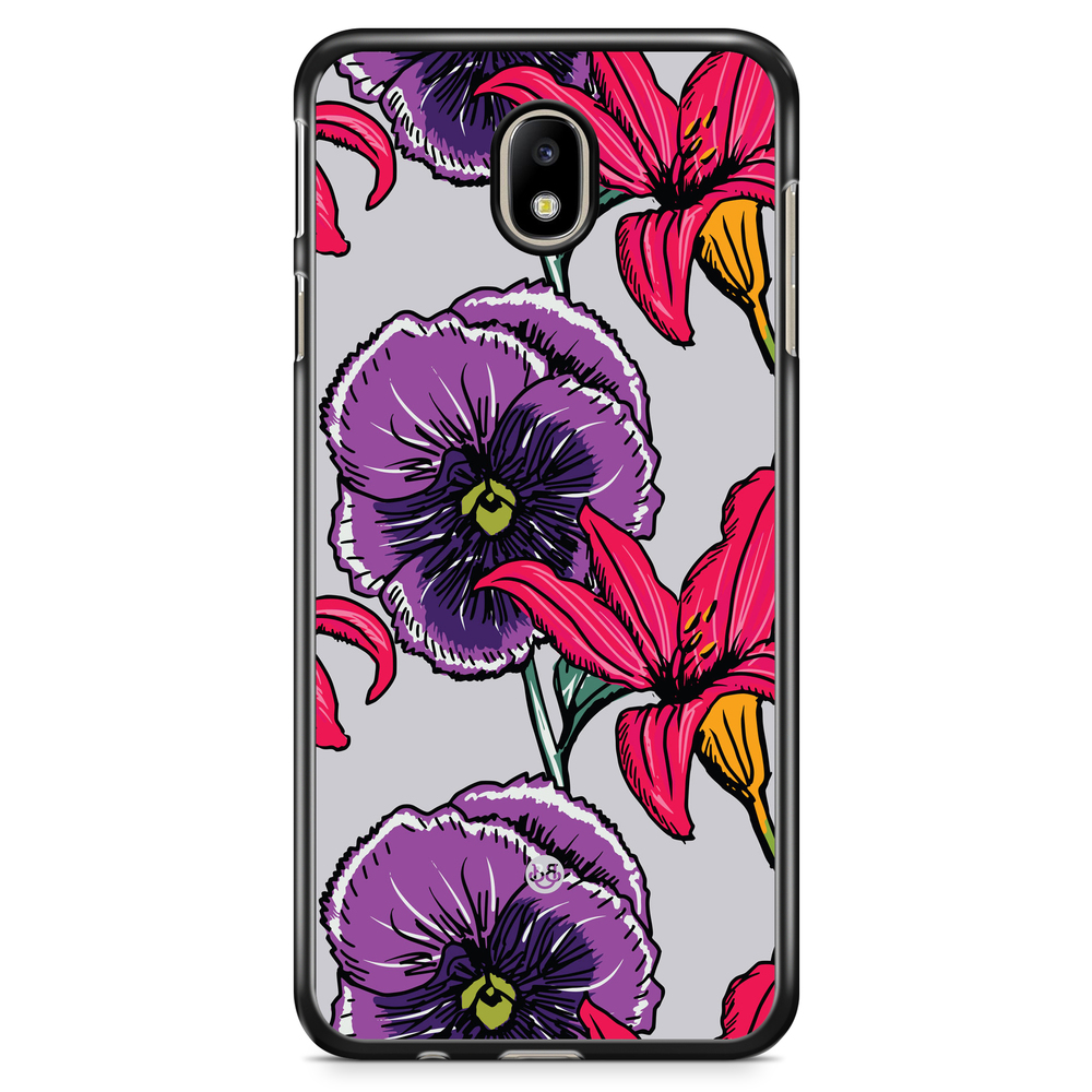 Samsung Galaxy J3 (2017) Case - Purple/Cerise Floral