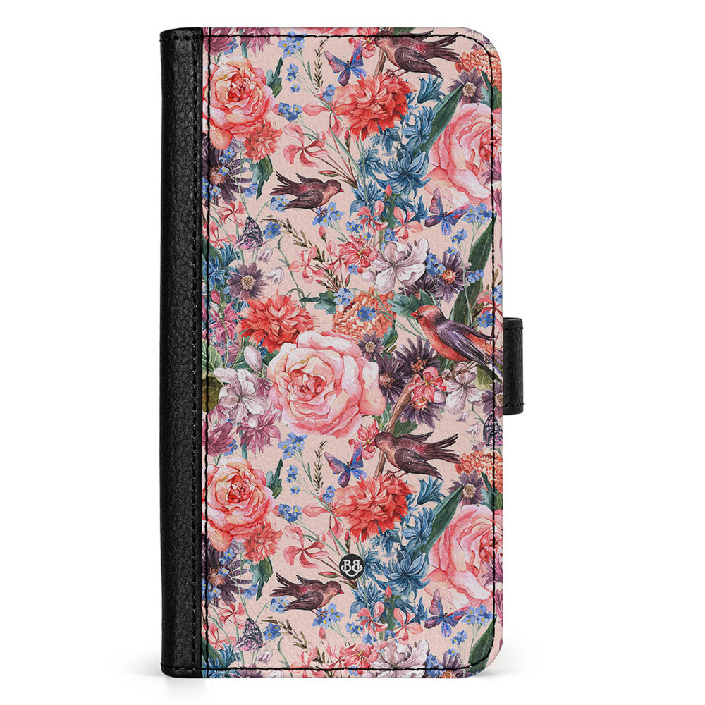 Doro 8050 Wallet Case - Birds & Flowers
