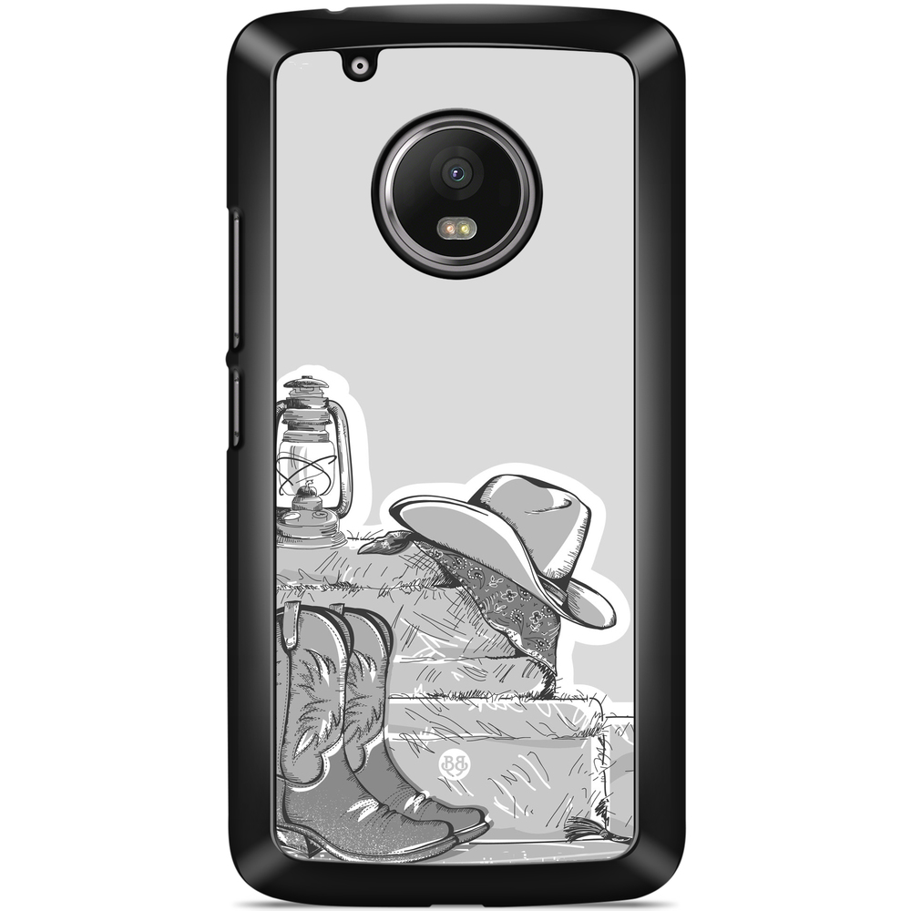 Moto G5 Plus Case - Western Black/White
