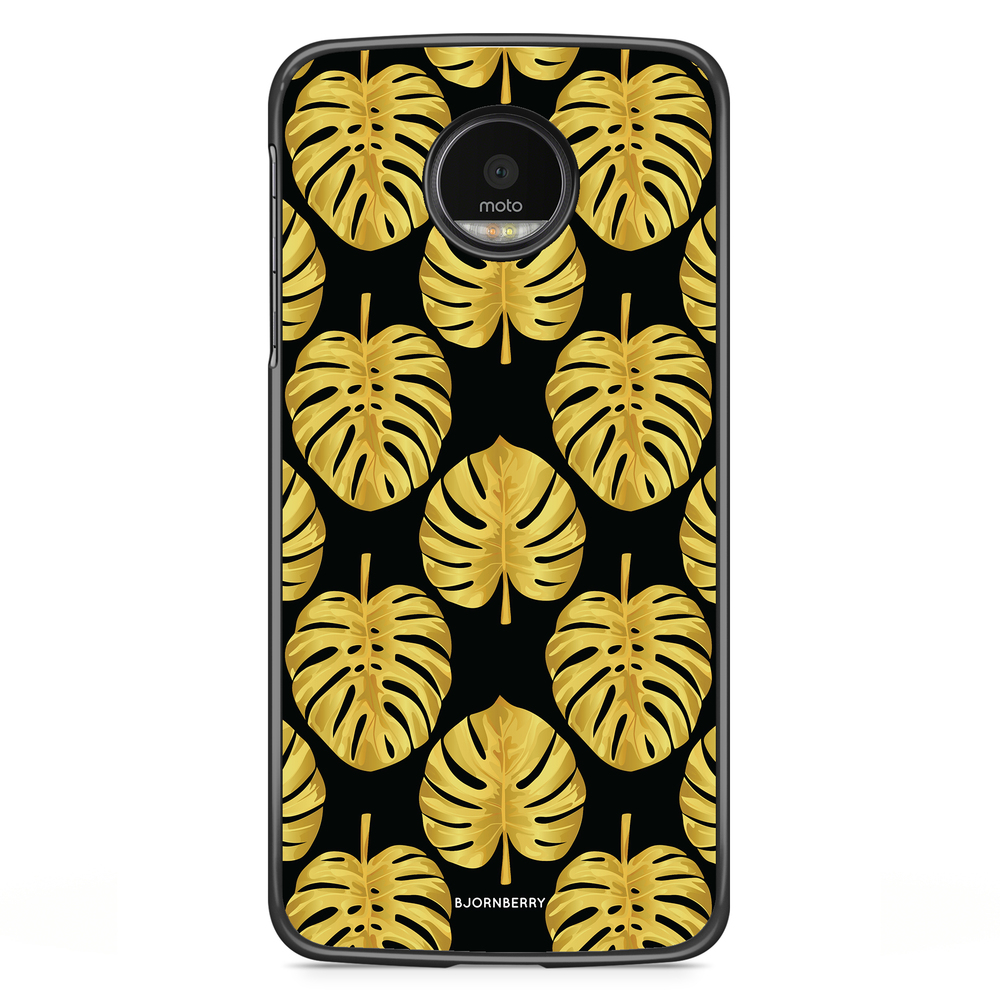 Motorola Moto G5S Plus Case - Gold Monstera