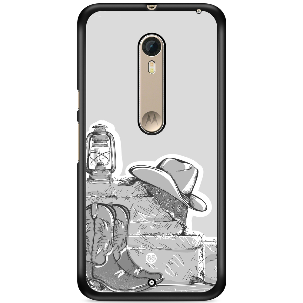 Moto X Style Case - Western Black/White
