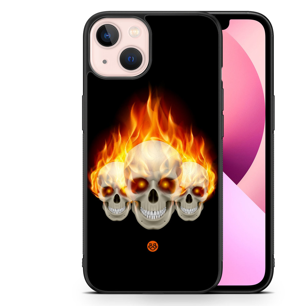 iPhone 13 Case - Flames Skulls