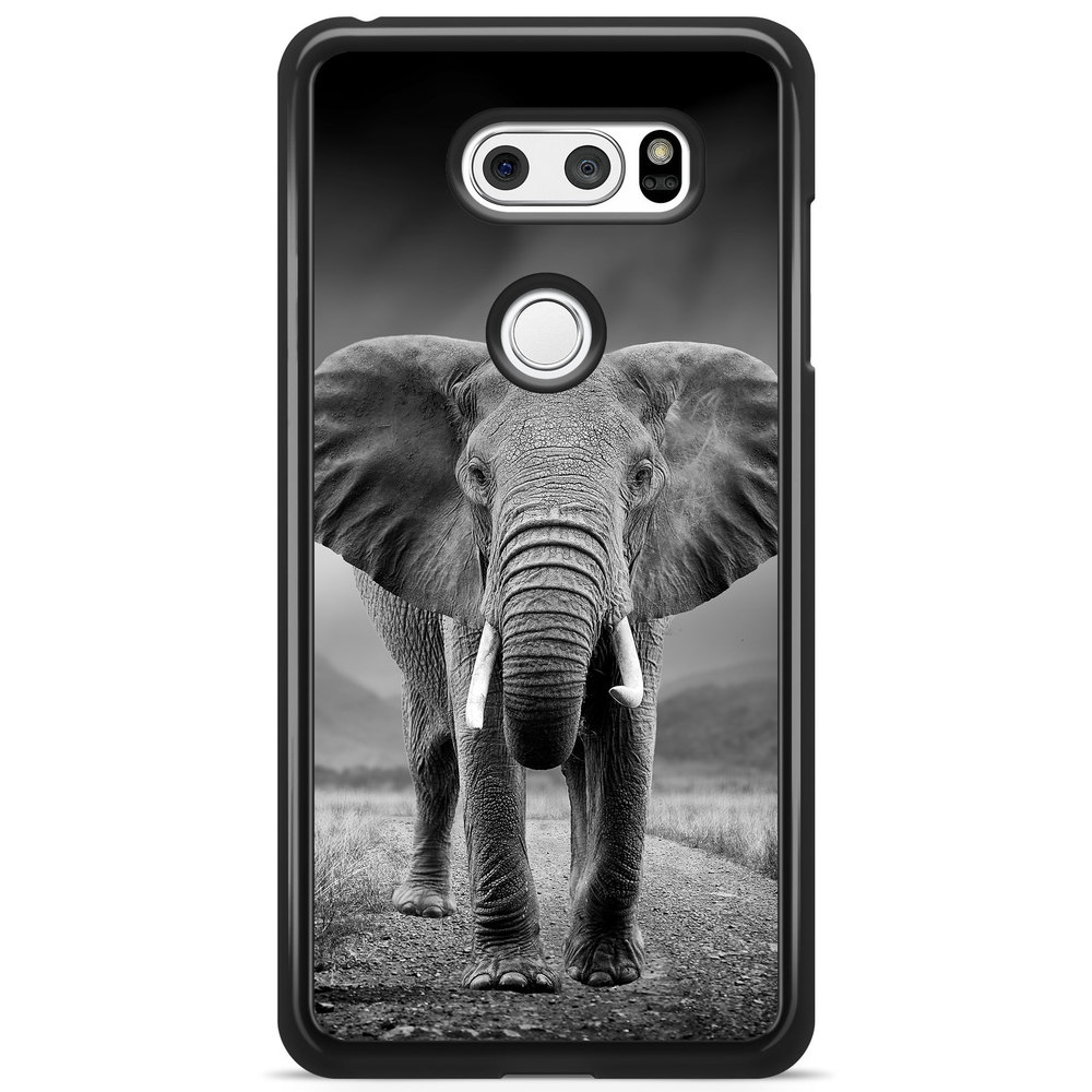 LG V30 Case - Black/White Elephant