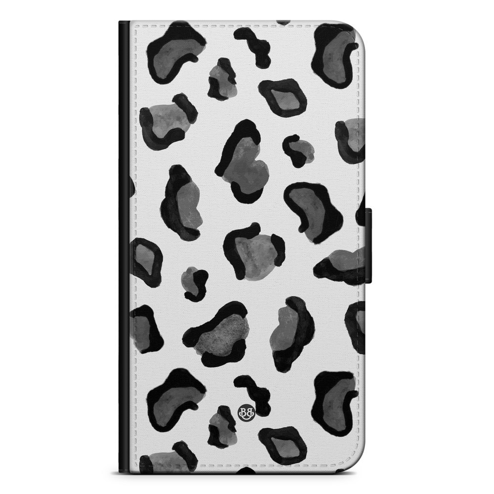 Samsung Galaxy A12 Wallet Case - Grey Leopard