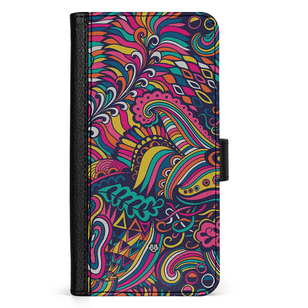 Doro 8050 Wallet Case - Abstract Floral