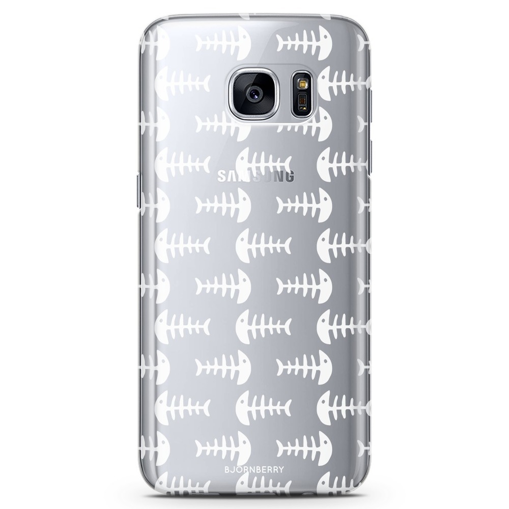 Samsung Galaxy S7 Edge TPU Case - Fish Skeleton