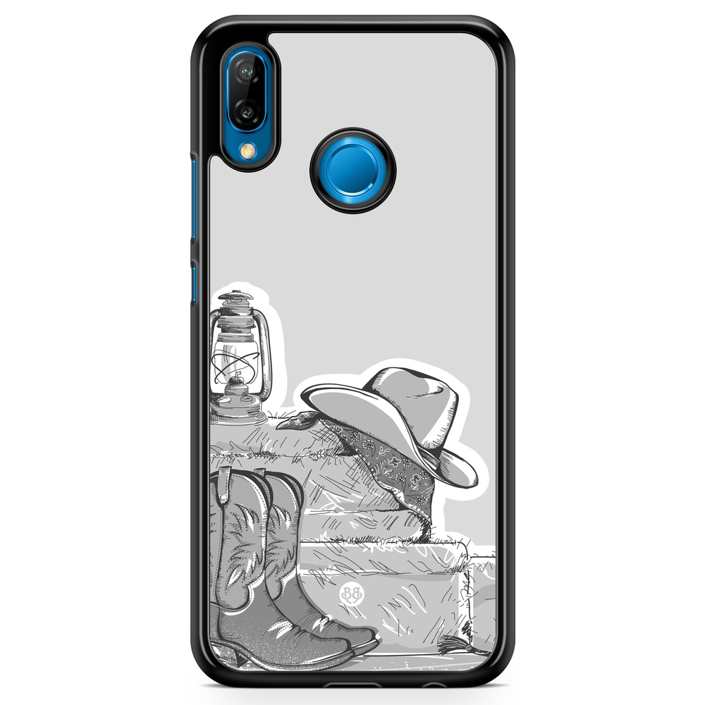 Huawei P20 Lite Case - Western Black/White