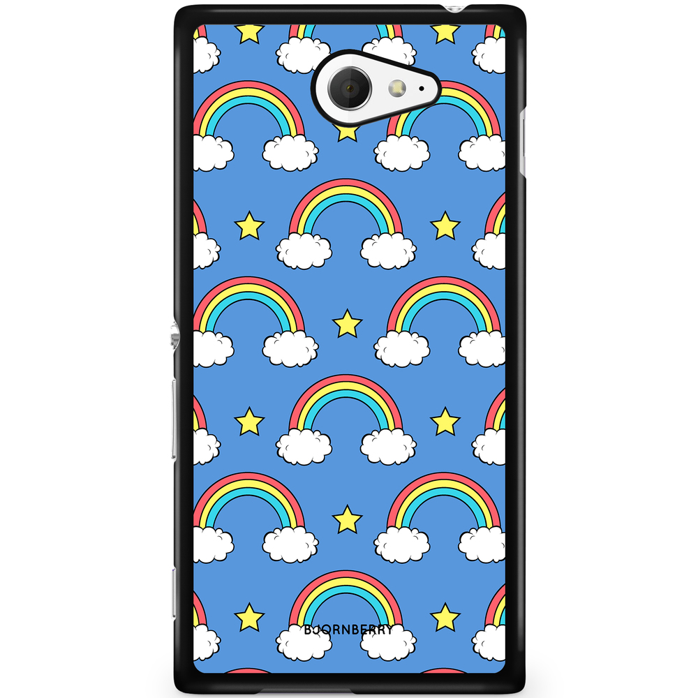 Sony Xperia M2 Aqua Case - Rainbow Pattern